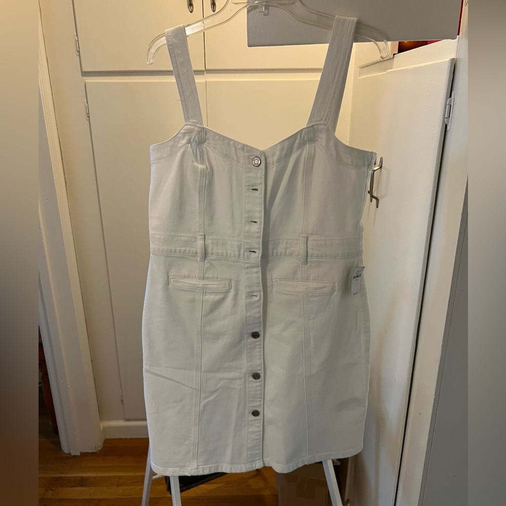 GAP Button Front Denim Mini Dress